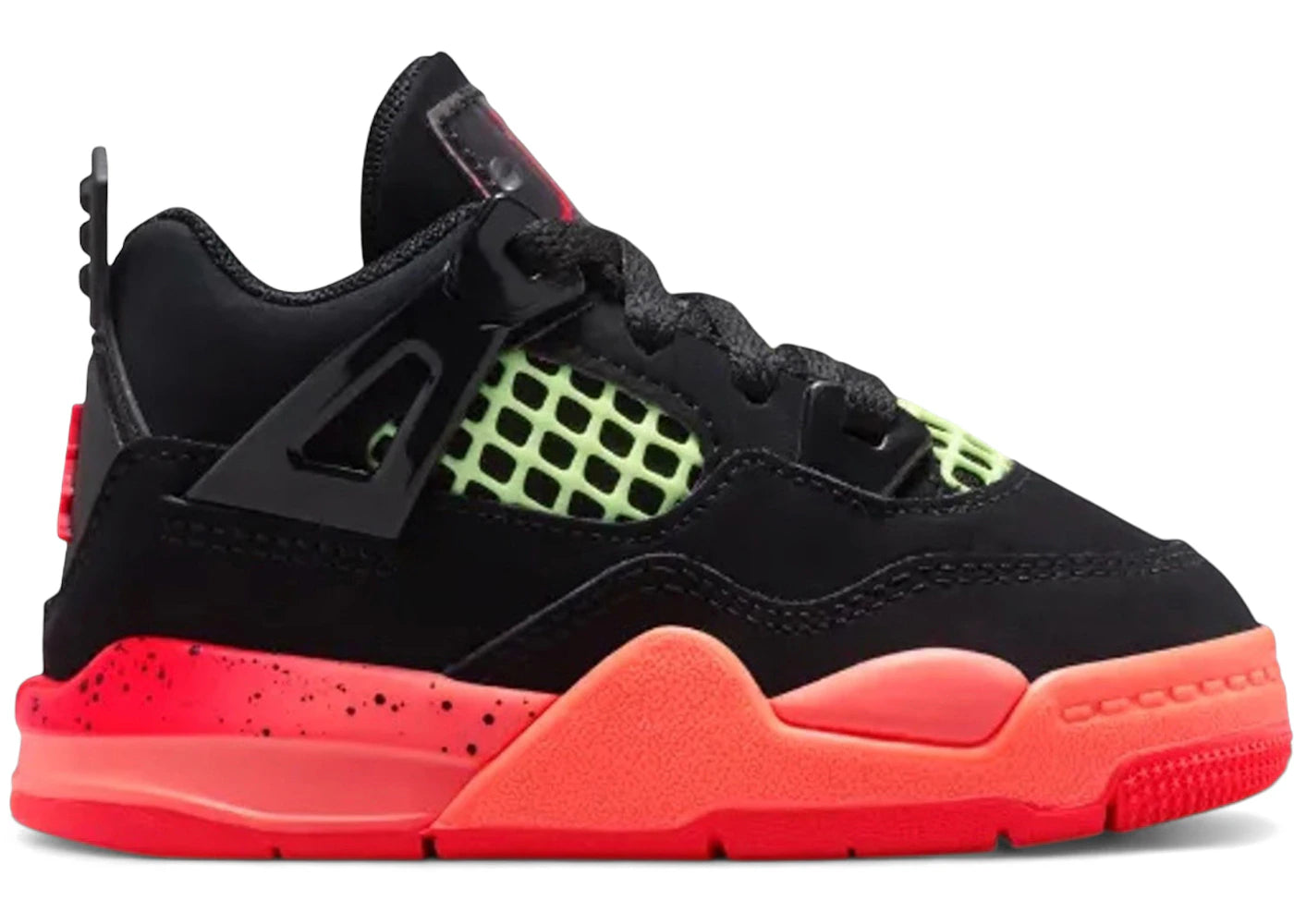 Jordan 4 Retro Black Bright Mango Barely Volt Infrared 23 (TD) -1