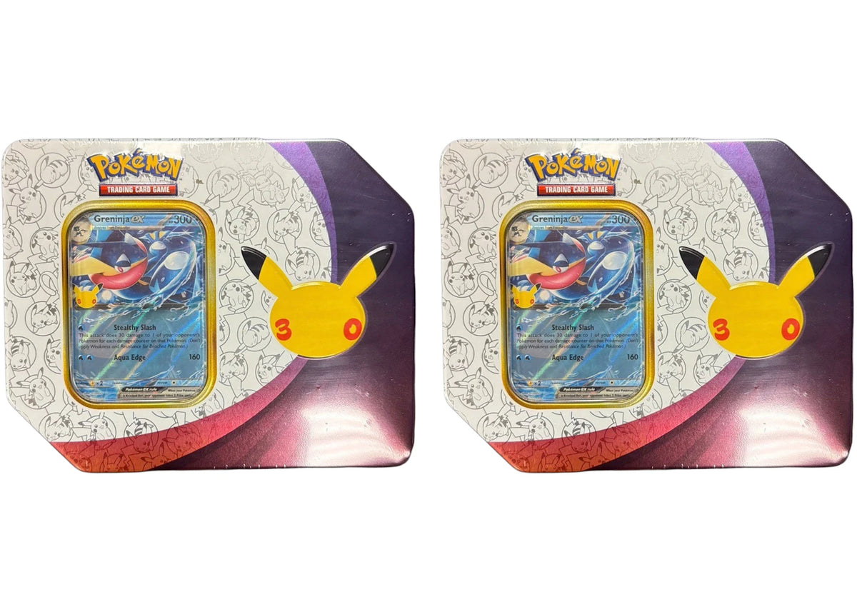 2026 Pokémon Mega Evolution 30th Celebration Greninja Tin 2x Lot -1