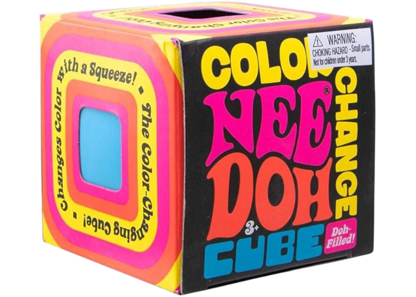 NeeDoh Color Change Cube Sensory Squeeze Toy Blue -1