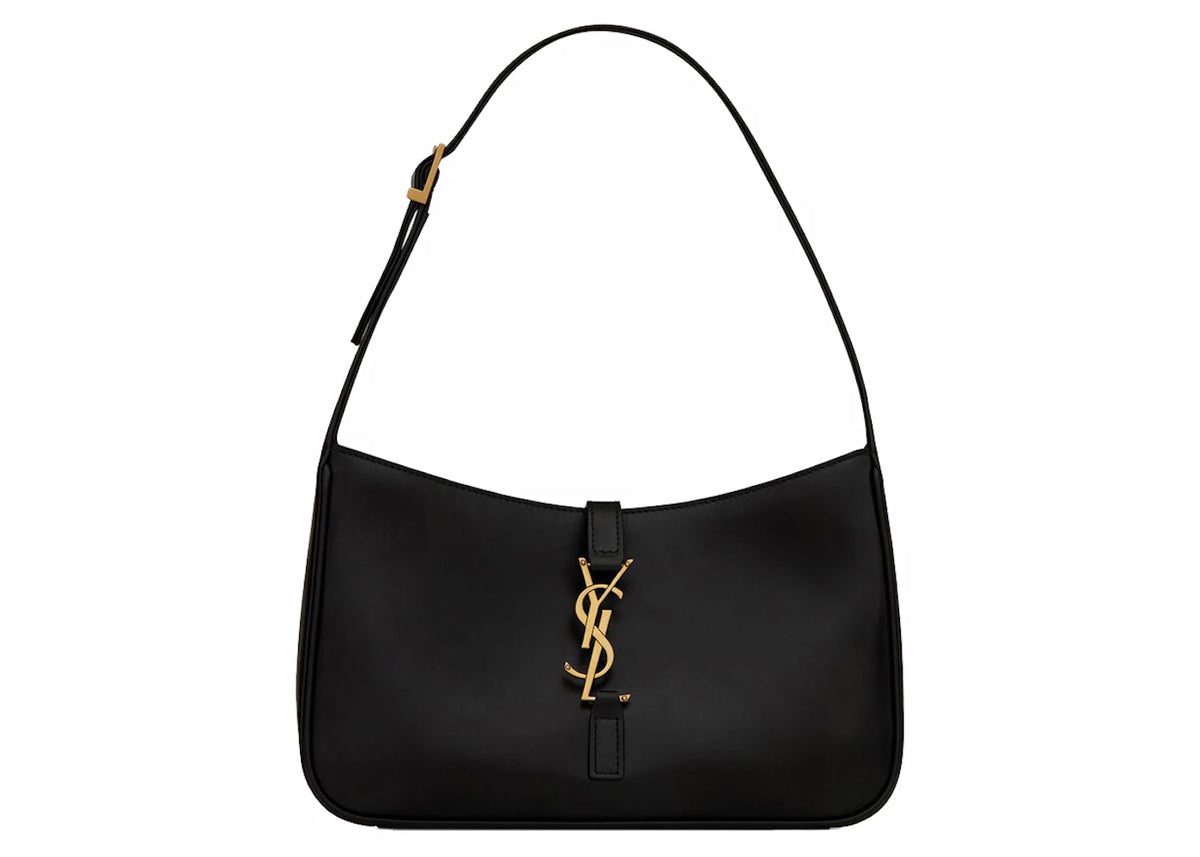 Saint Laurent Le 5 A 7 Hobo Bag In Smooth Leather Noir -1