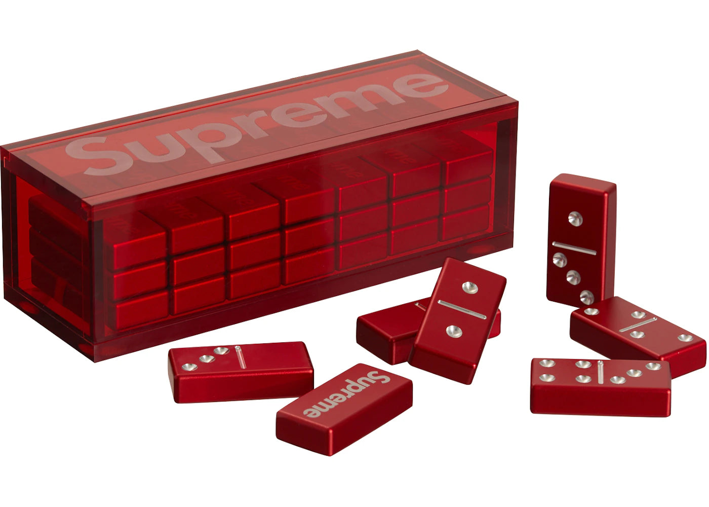 Supreme Aluminum Domino Set Red -1