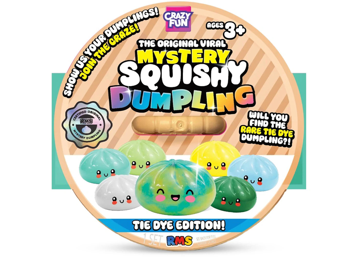 Squishy Bun The Original Viral Mystery Squishy Dumpling (Tie Dye) Blind Box -1