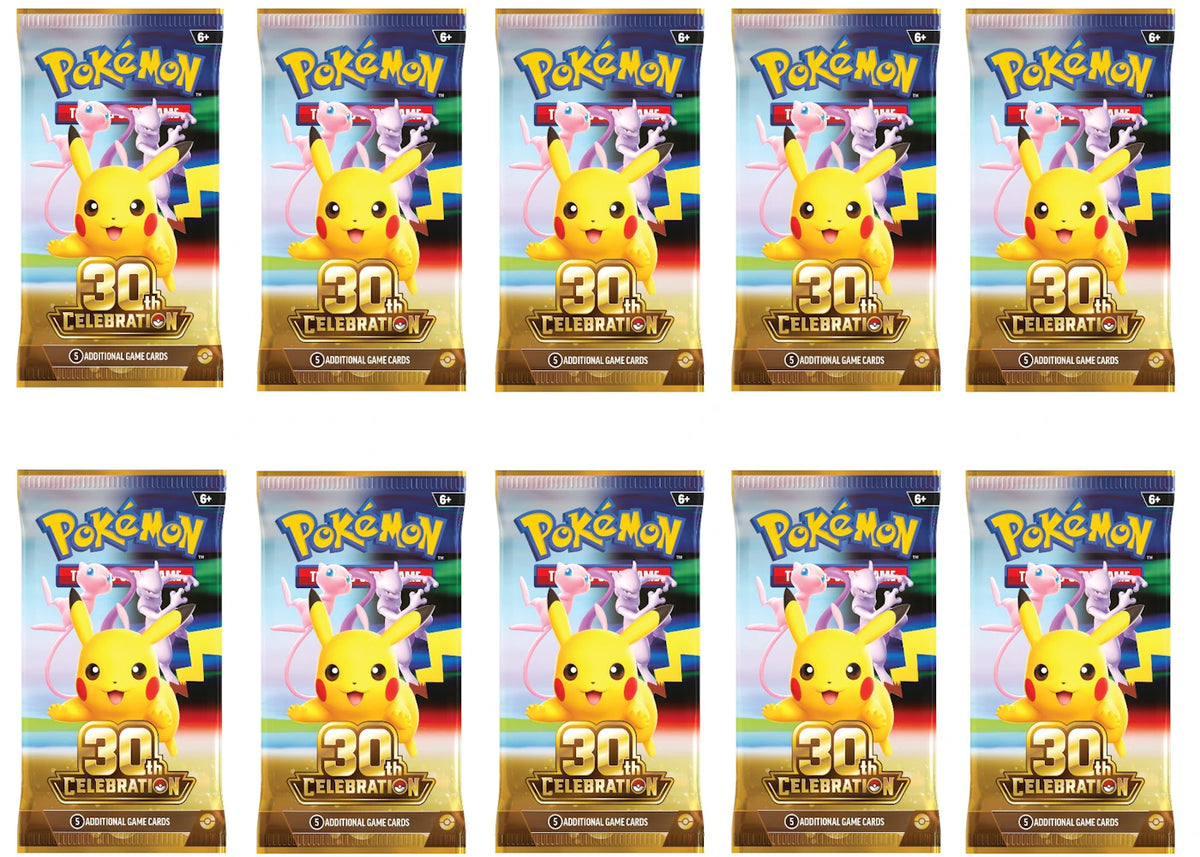 2026 Pokémon Mega Evolution 30th Celebration Booster Pack (Random Pack Art) 10x Lot -1