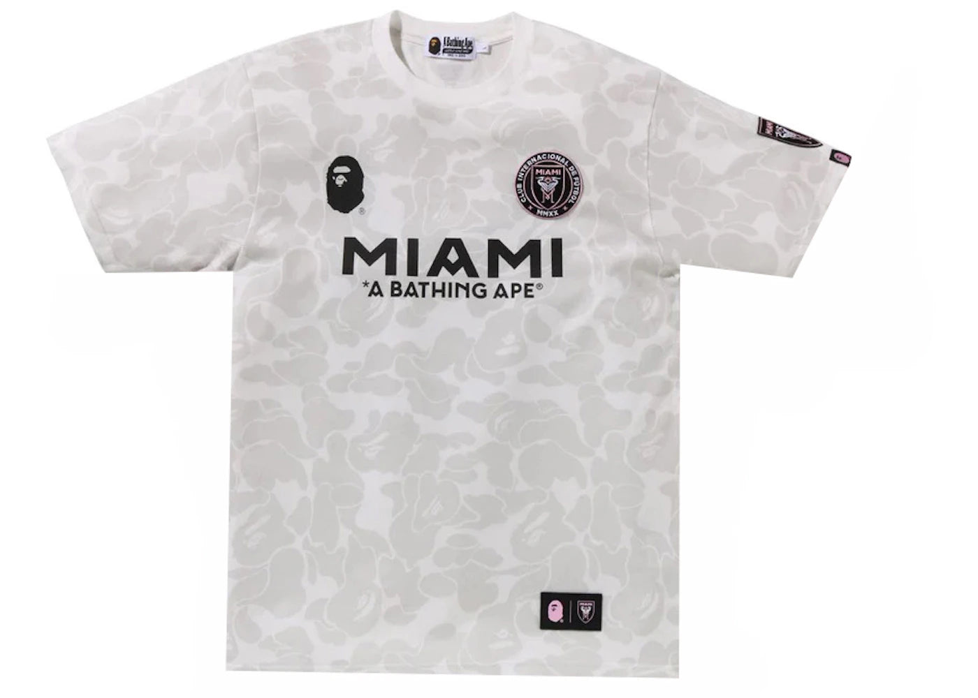BAPE x Inter Miami CF Camo Tee White 