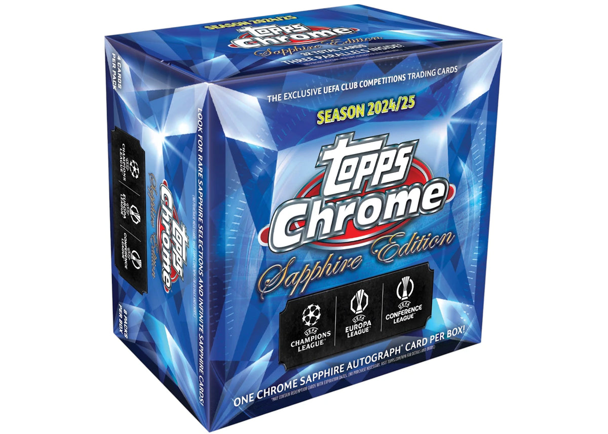 2024-25 Topps Chrome Sapphire UEFA Club Competitions Hobby Box -1