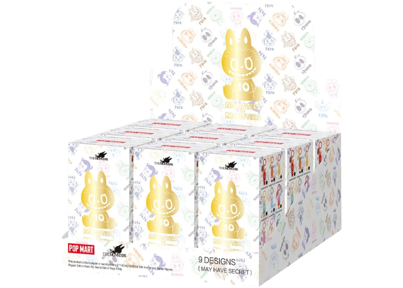 Sealed Case (9 Blind Box) The Monsters Labubu 10th Anniversary Series Figures -1