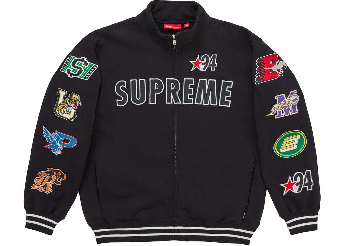 Supreme Mascots Zip Up Sweatshirt Black -1