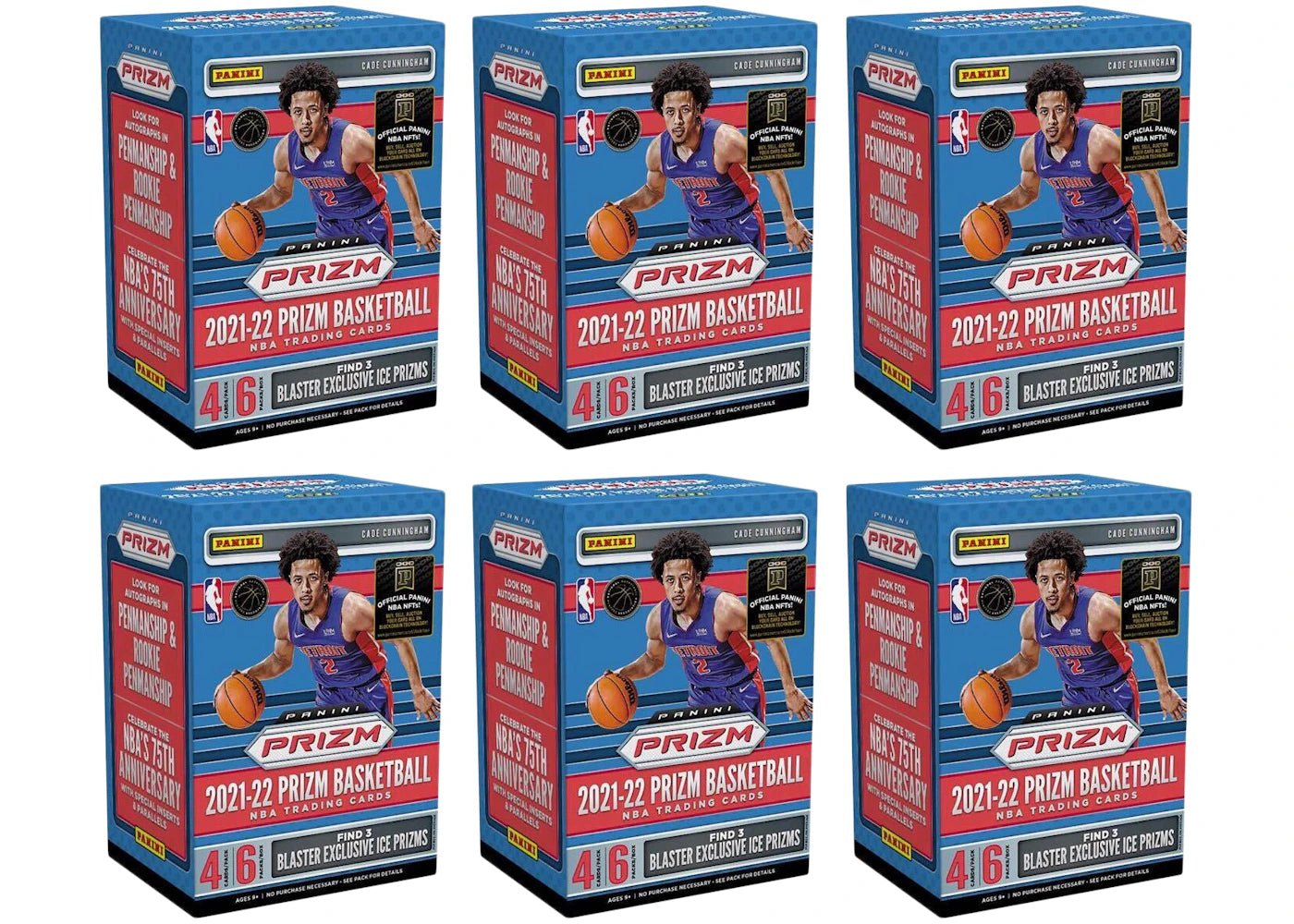 2021-22 Panini Prizm Basketball Blaster Box (Ice Prizms) 6x Lot -1