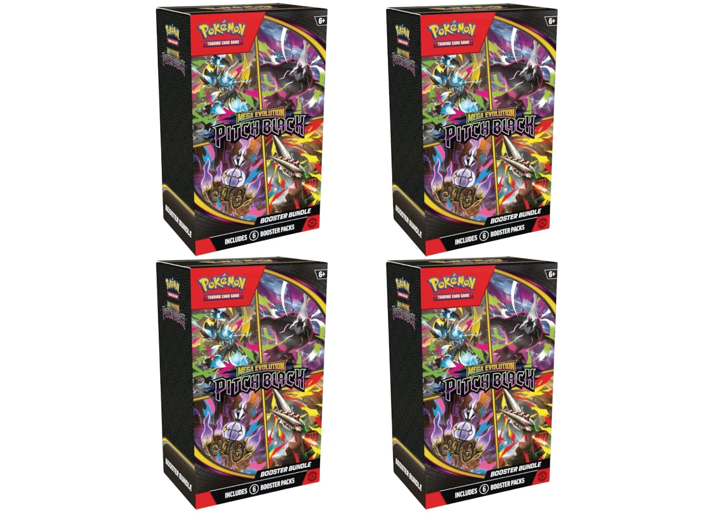 2026 Pokémon Mega Evolution Pitch Black Booster Bundle 4x Lot -1