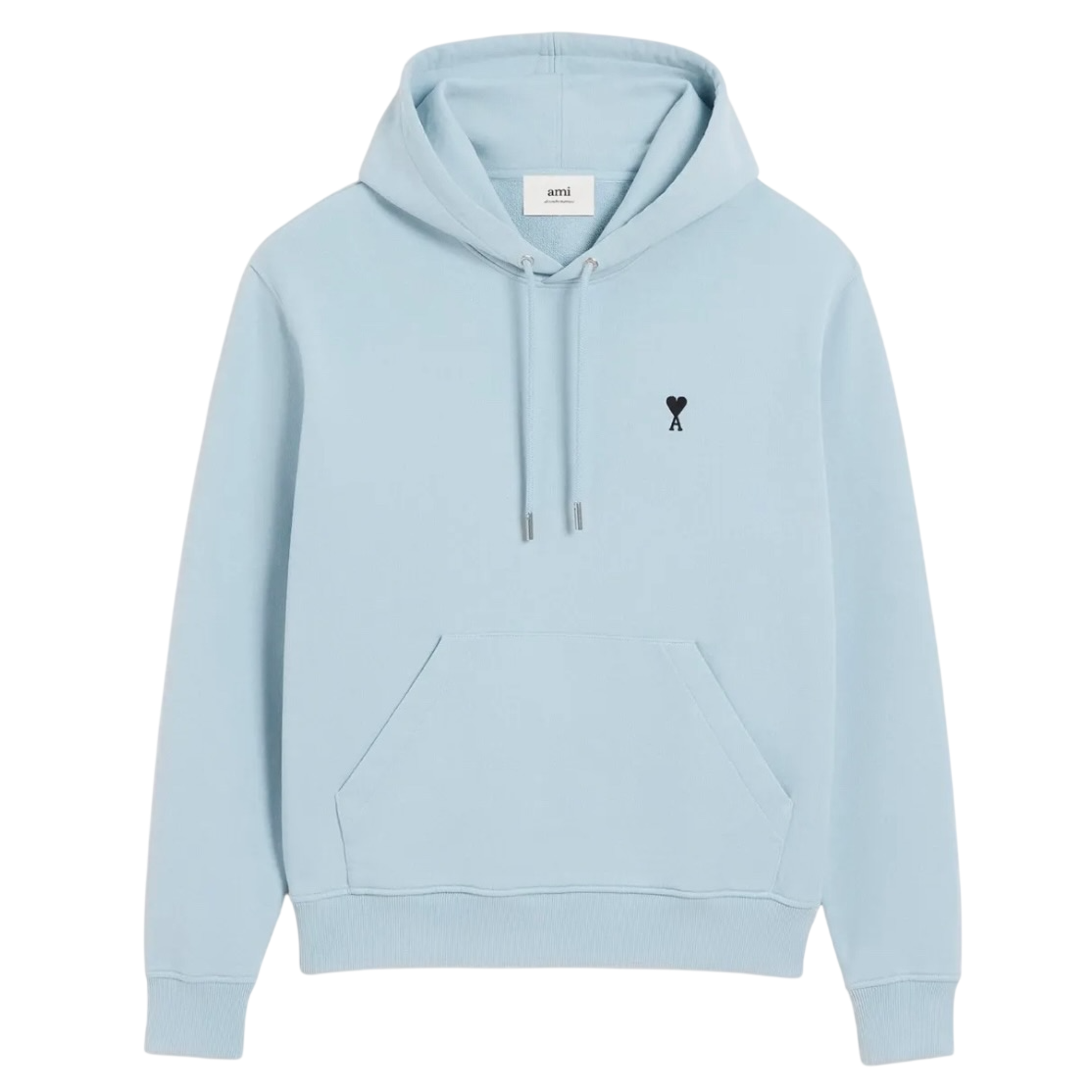 Hoodie Bleu Ciel Ami De Coeur Noir en Coton -1