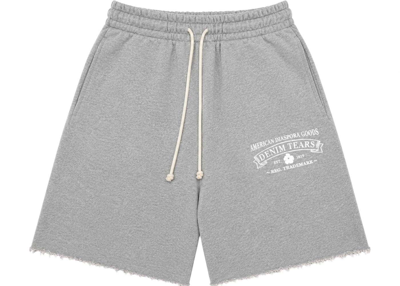 Denim Tears ADG Sweatshort Grey/White -1