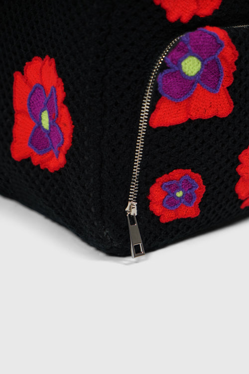 The Hideout Clothing - Opium Poppy Flower Crochet Duffel Bag