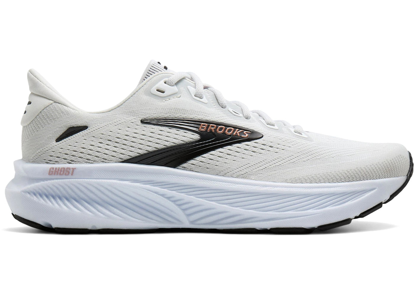 Brooks Ghost 18 White Black Rose Gold (W)