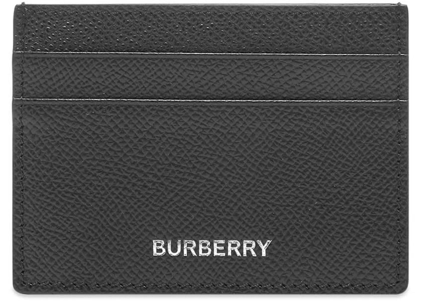 Burberry Grainy Leather Card Case (4 Card Slot) Black