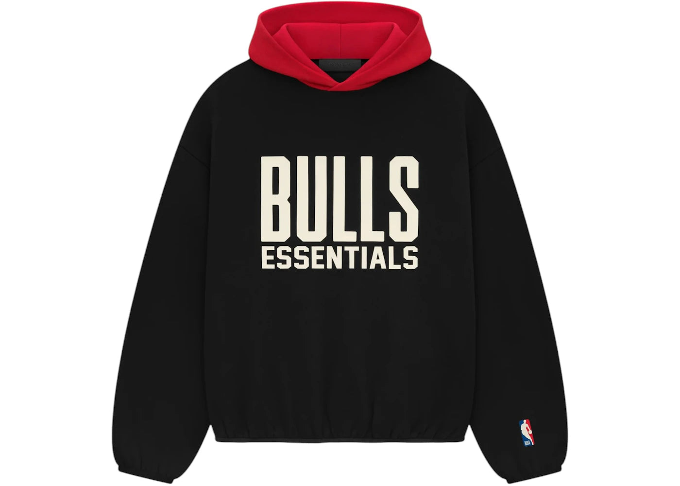 Fear of God Essentials Bulls Hoodie Black/Red -1