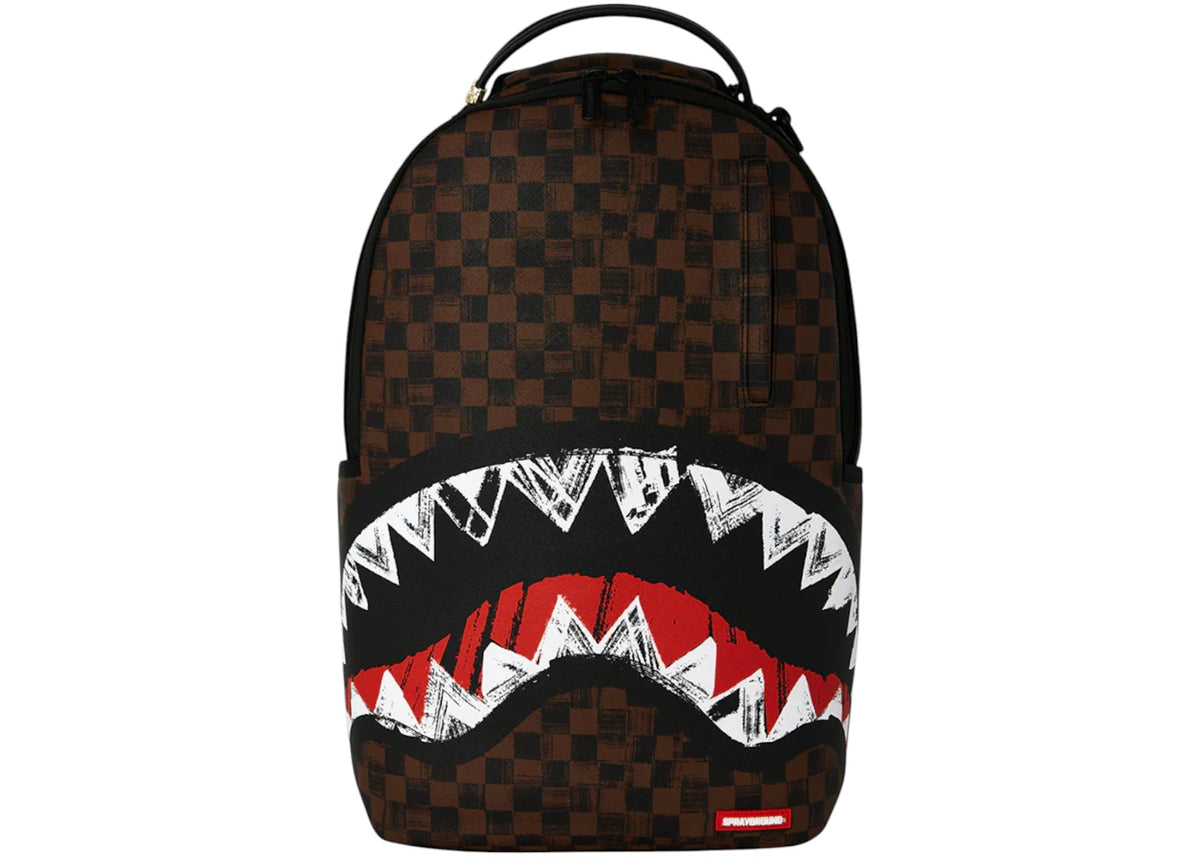 Sprayground Midnight Shadow Sharks in Paris Brown Backpack Multicolor -1