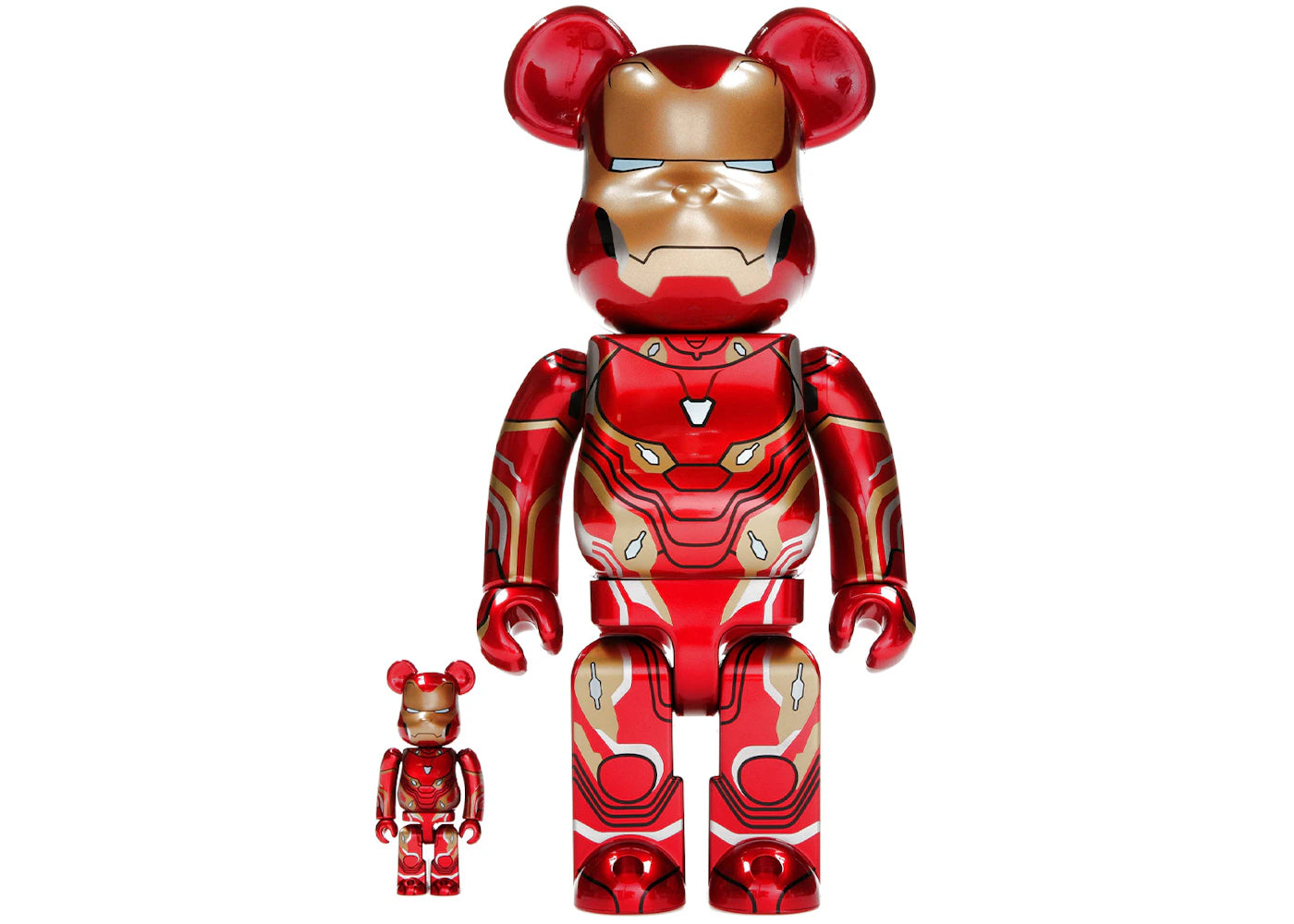 Bearbrick x Marvel Iron Man Mark 50 100% & 400% Set -1
