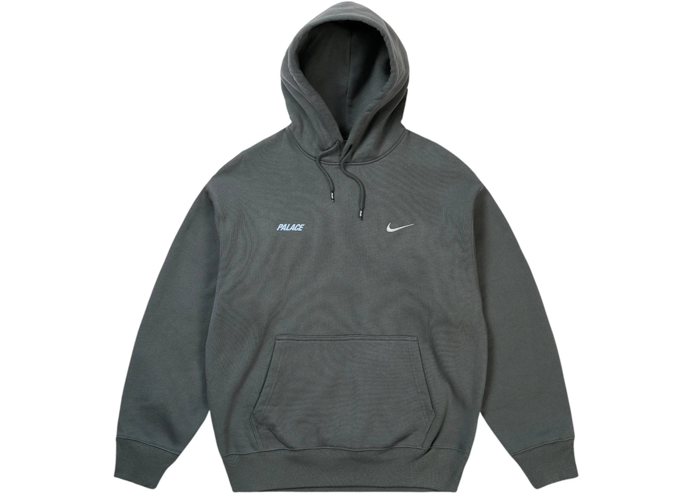 Palace x Nike Font Swoosh Hoodie Charcoal -1