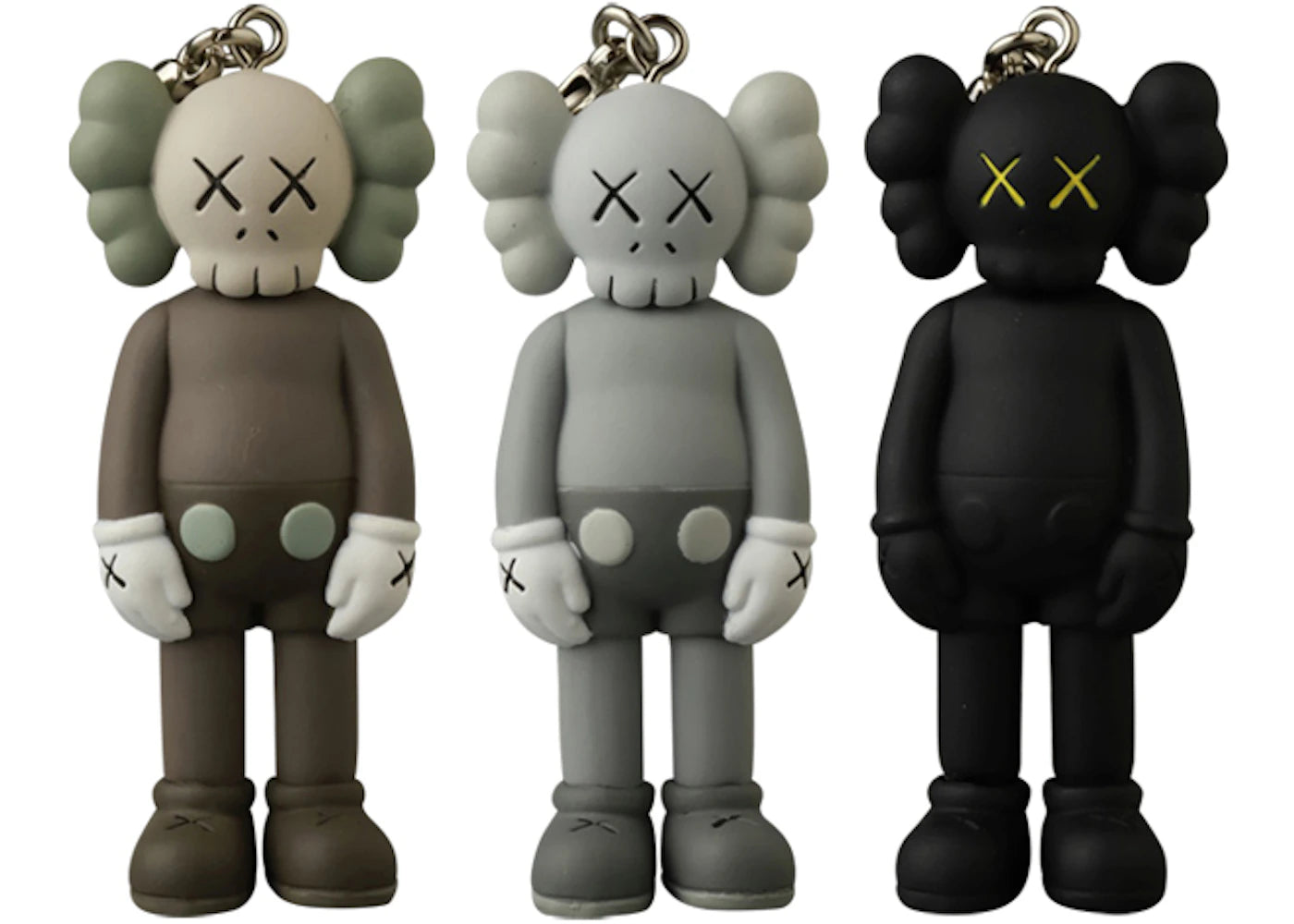 KAWS Tokyo First Companion Keychain Set (2021) Black/Brown/Grey -1
