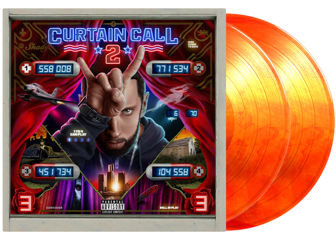Eminem Curtain Call 2 2XLP Vinyl Orange -1