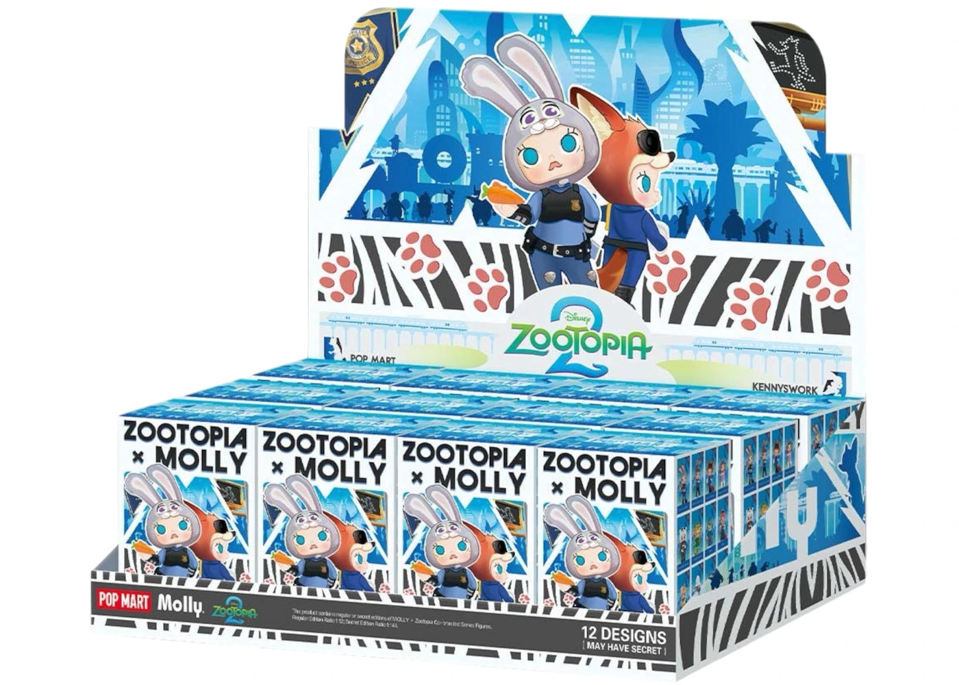 Pop Mart MOLLY x Zootopia Co-branded Series Figures Sealed Case (12 Blind Boxes) -1