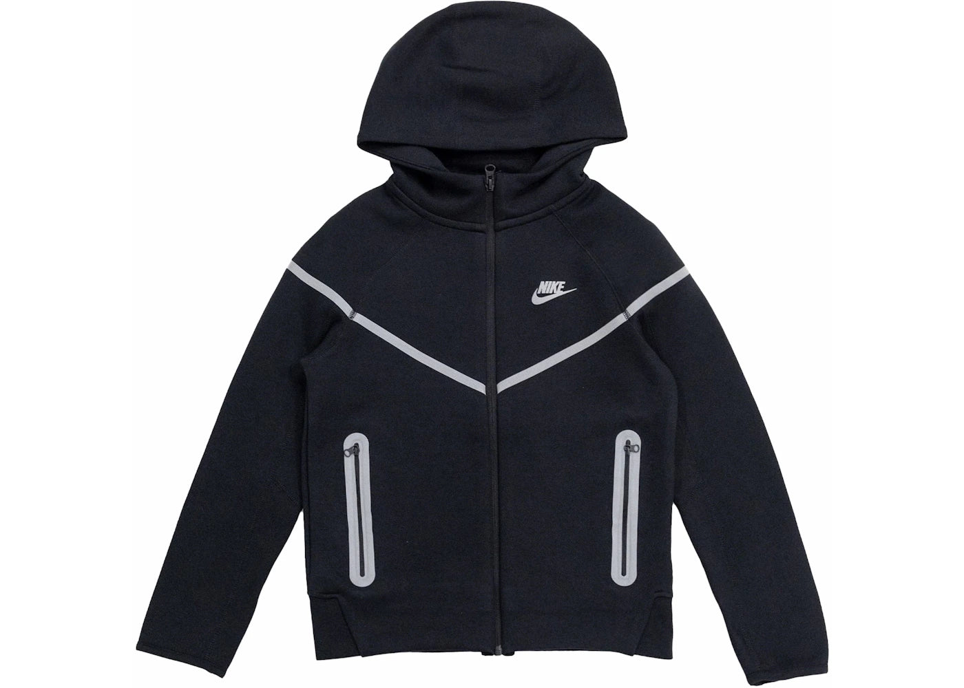 Nike Kid's Tech Fleece Reflective Full Zip Hoodie Black/Silver -1