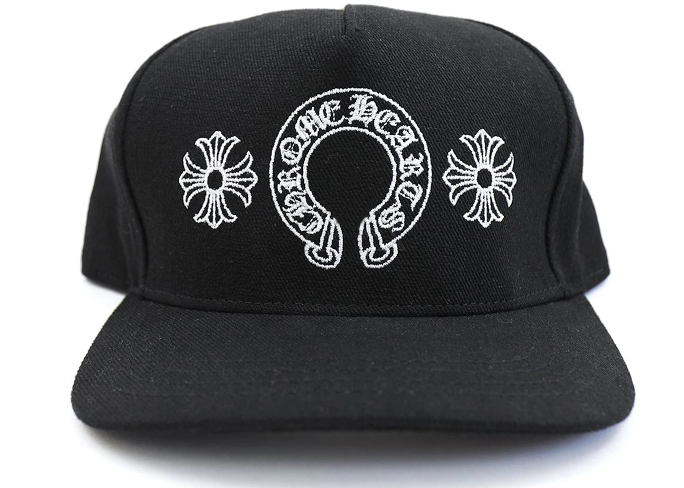 Chrome Hearts Horseshoe Denim Baseball Hat Black -1