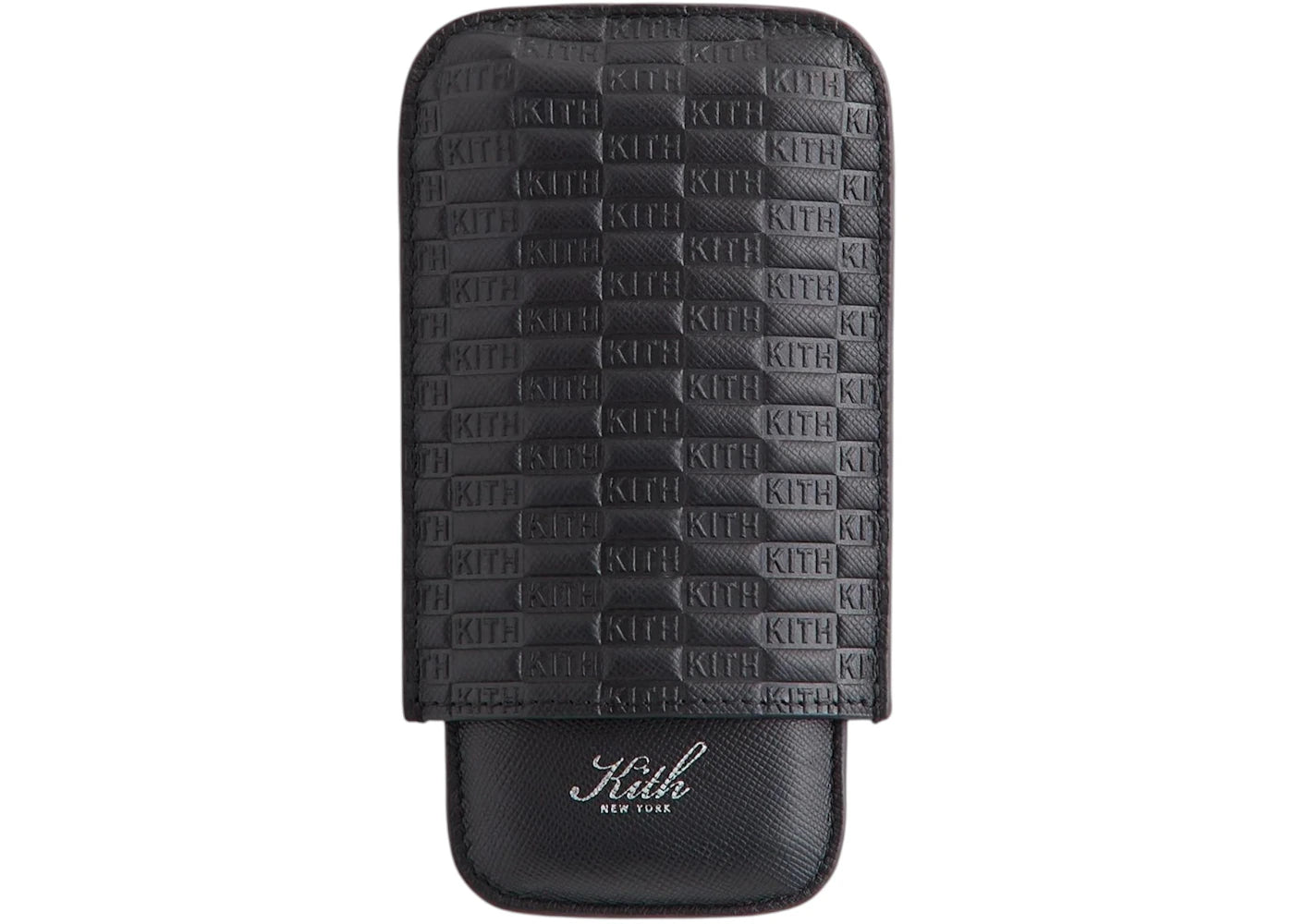 Kith Kithmas Monogram Saffiano Leather Cigar Case (FW25) Black -1