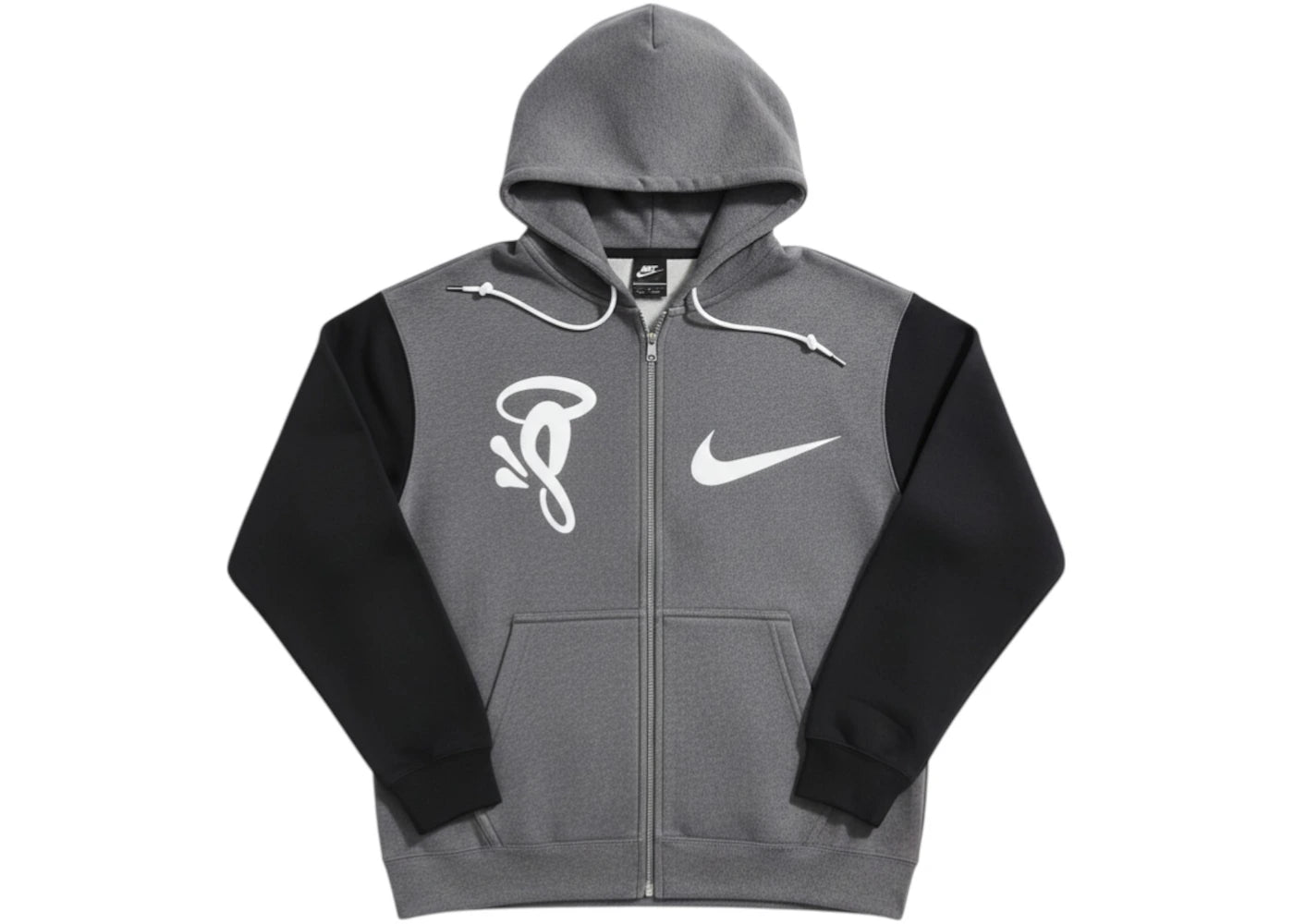 Nike x Syna Solo Swoosh Fleece Full-Zip Hoodie Grey -1