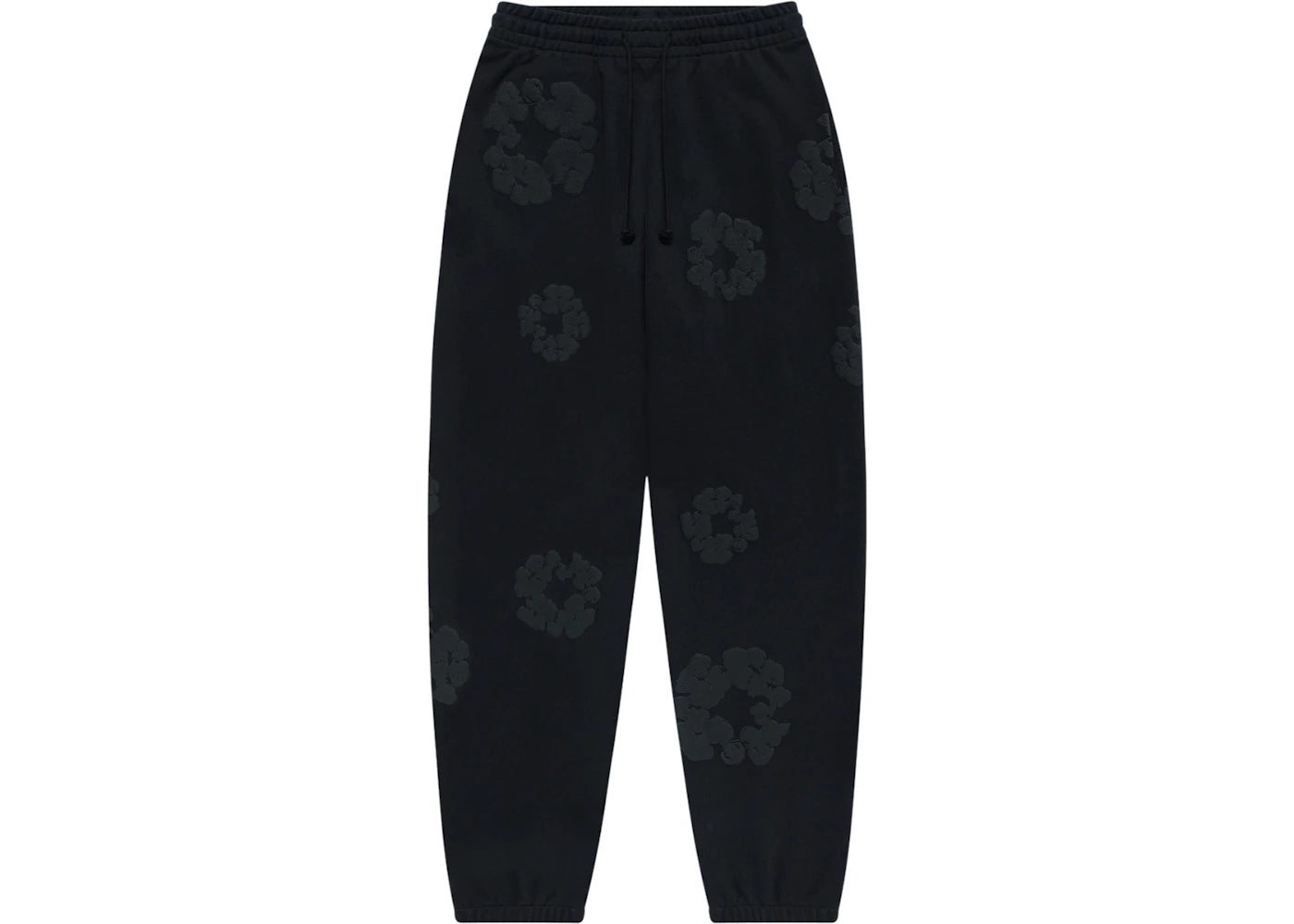 Denim Tears Cotton Wreath Sweatpants Black Monochrome -1