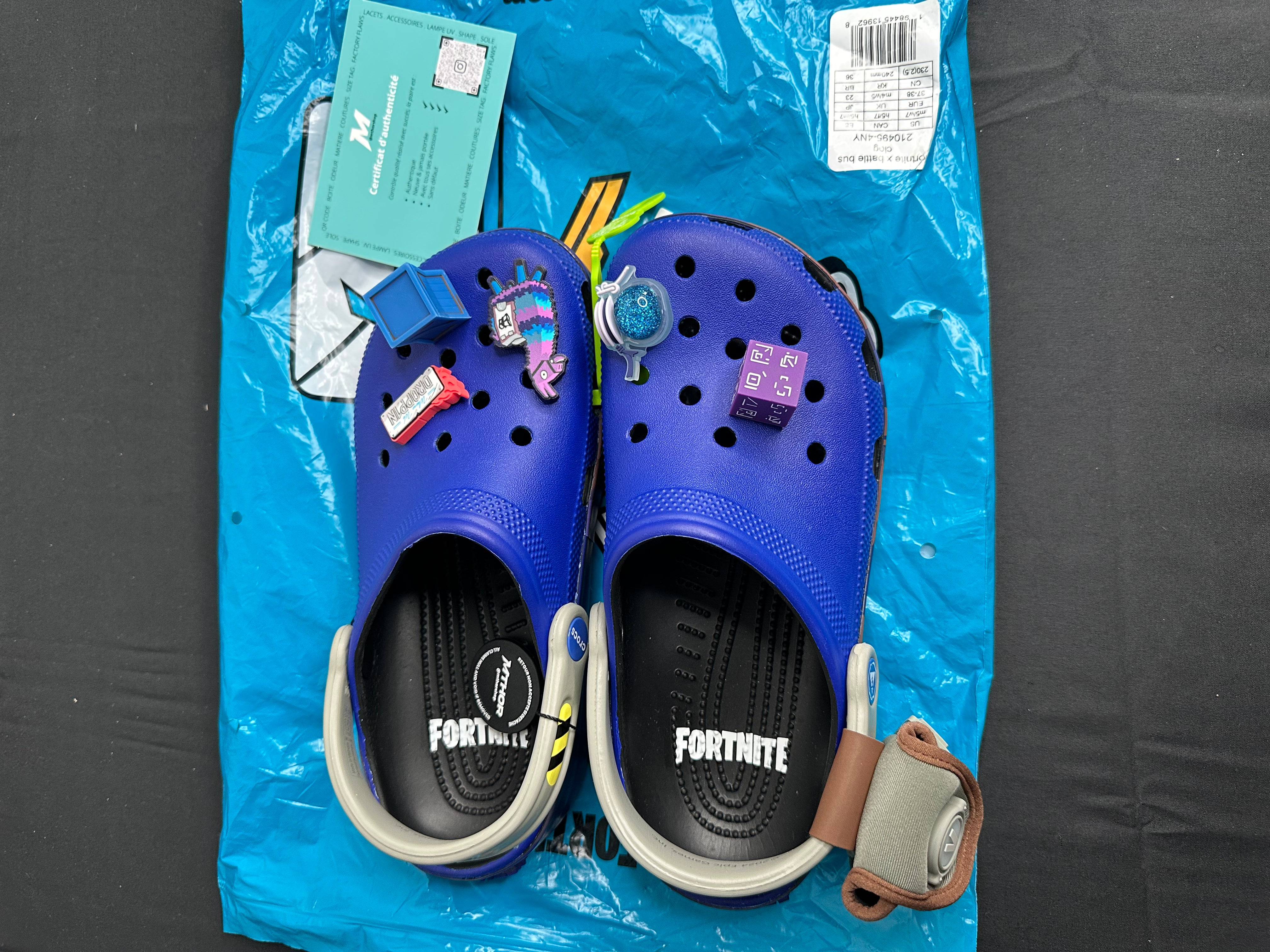 Crocs Classic Clog Fortnite Battle Bus Look
