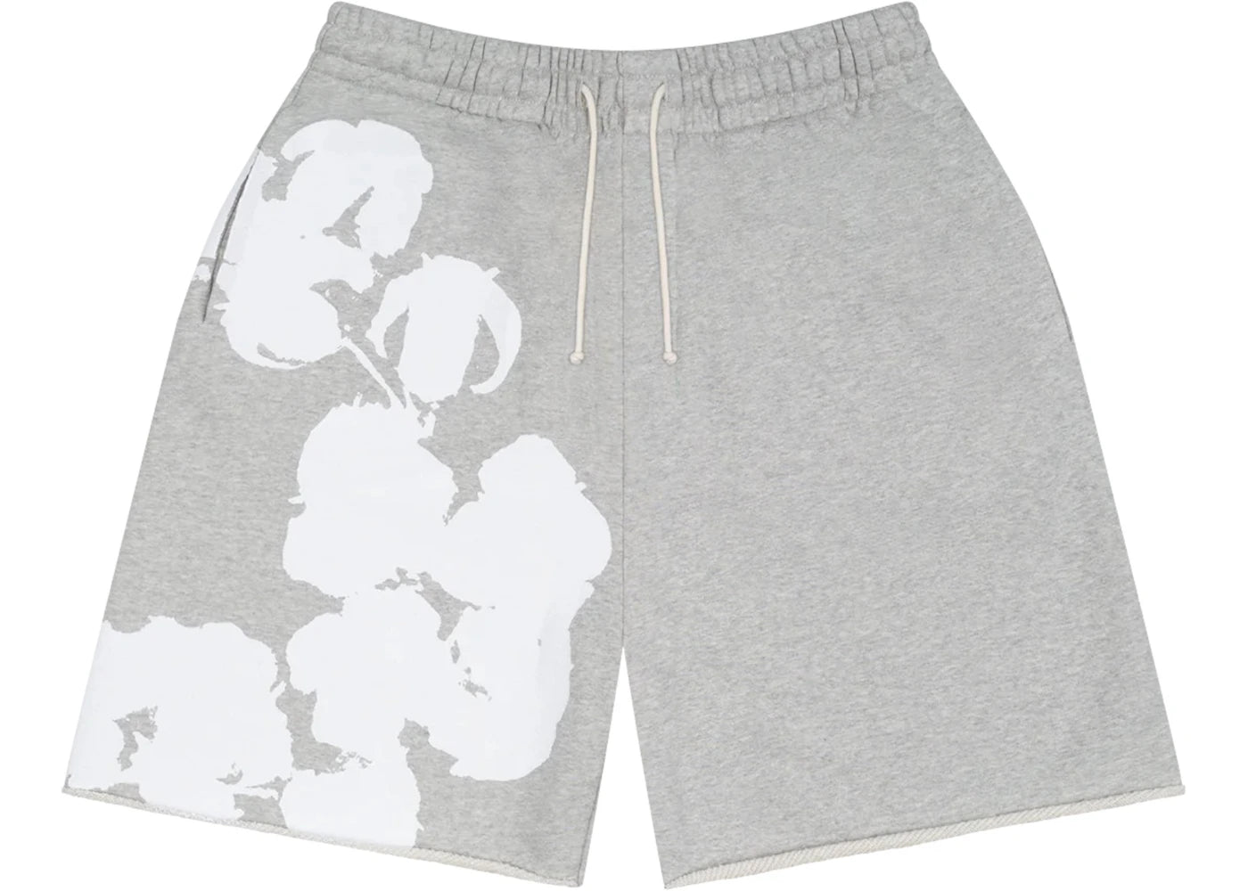 Denim Tears Big Cotton Wreath Sweat Shorts Grey -1