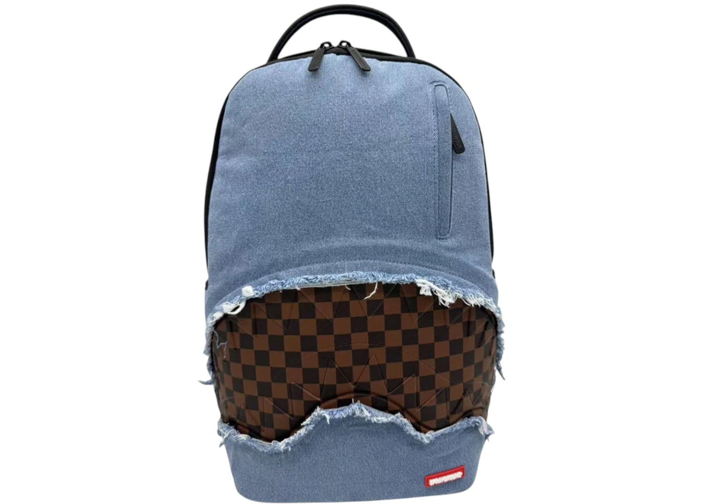 Sprayground Denim Shark Bite DLXSV Backpack Blue -1