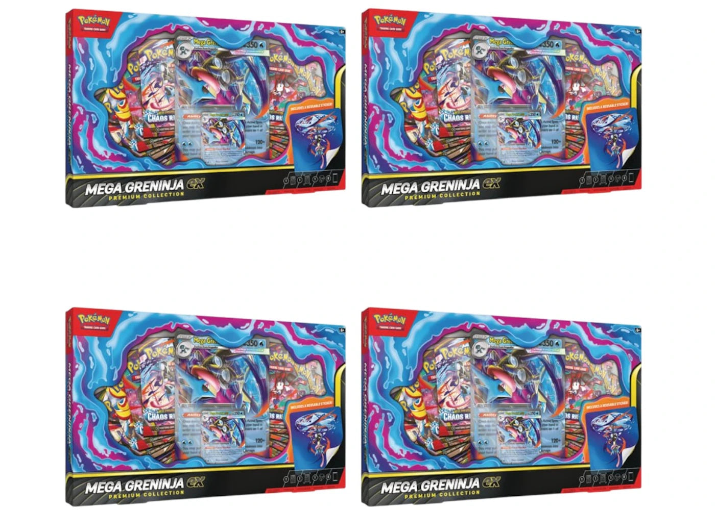 2026 Pokémon Mega Evolution Mega Greninja Ex Premium Collection 4x Lot -1