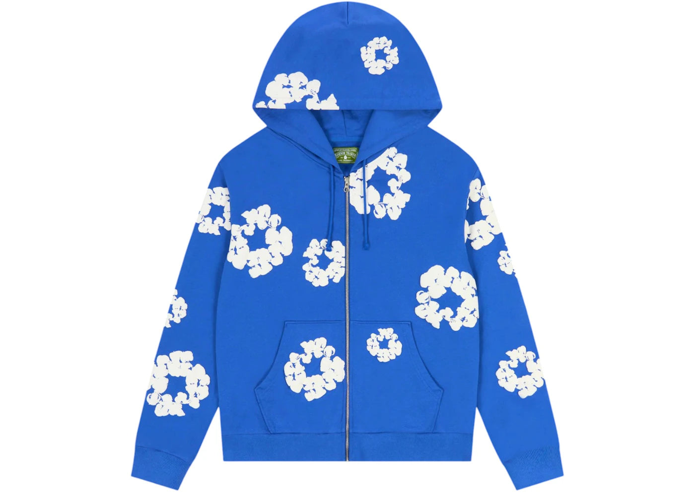 Denim Tears Cotton Wreath Zip Hoodie Blue -1