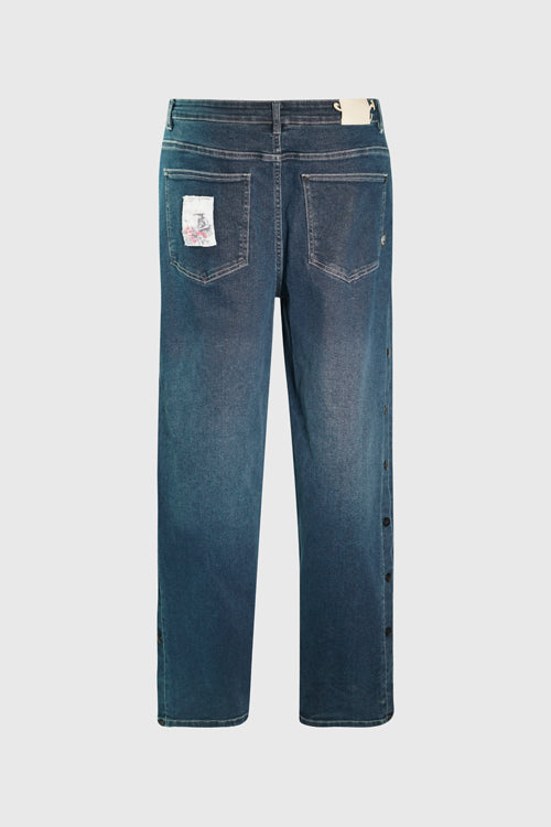 The Hideout Clothing - Opium Stone Wash Open Crochet Denim Jeans