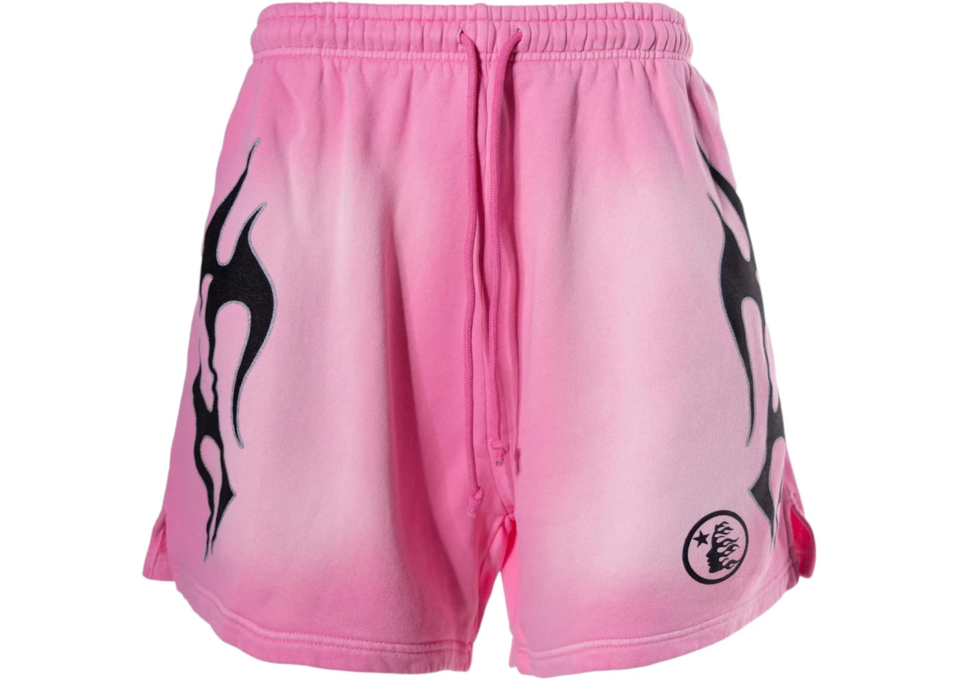 Hellstar Sports Flame Shorts Pink -1