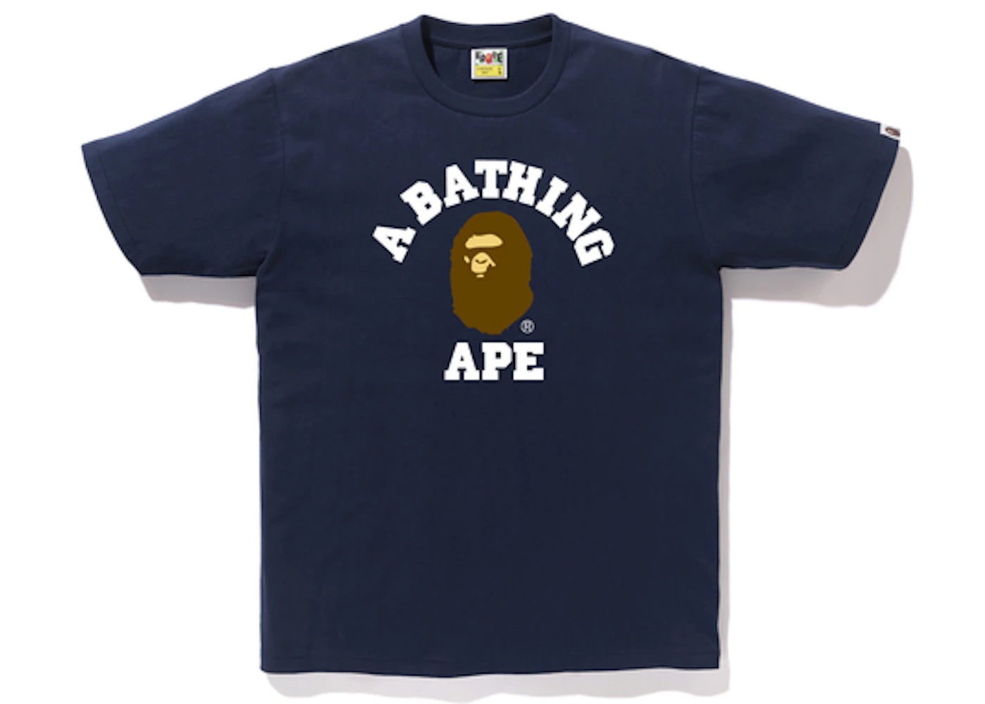 BAPE College Tee Navy -1