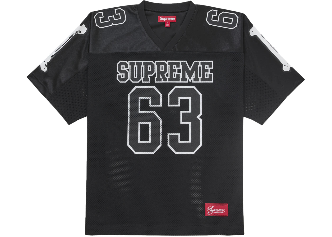 Supreme Bones Football Jersey Black -1