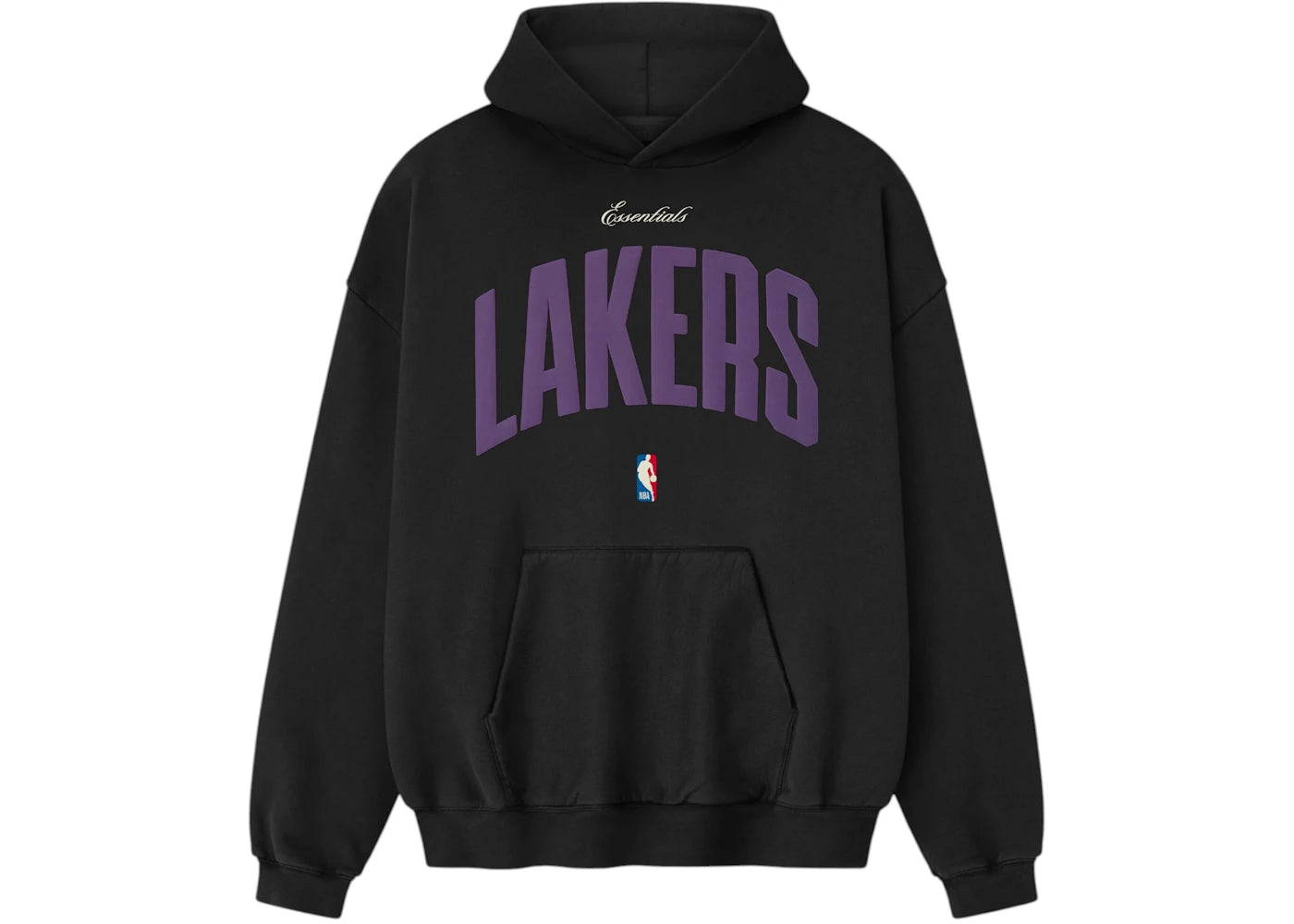 Fear of God Essentials Lakers 90s Hoodie Black -1