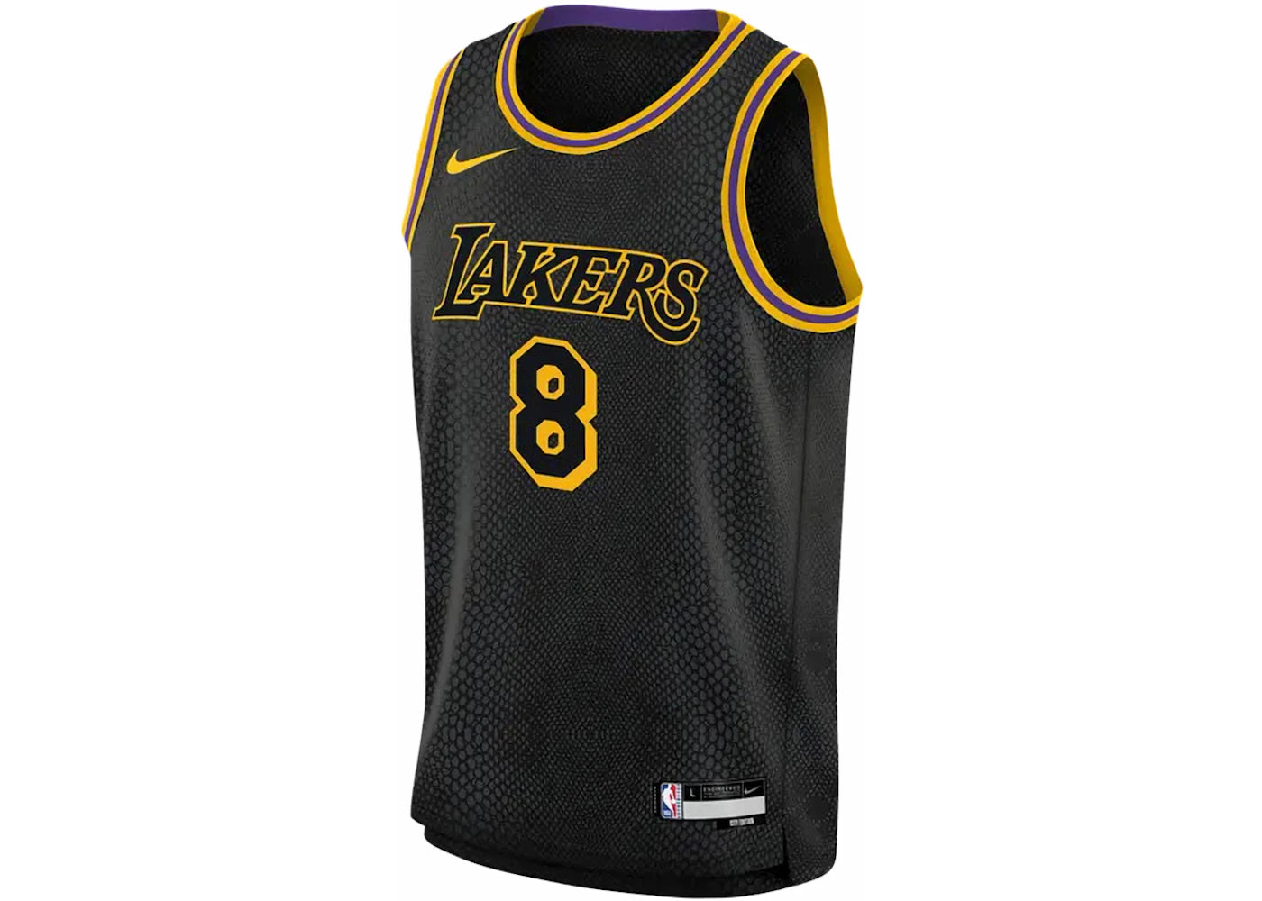 Nike Kobe Mamba Mentality Big Kids Los Angeles Lakers City Edition Swingman Jersey (FW23) Black -1