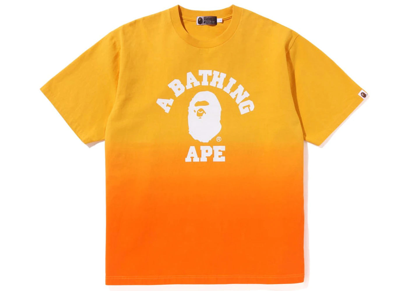 BAPE College Gradation Relaxed Fit Tee Orange -1