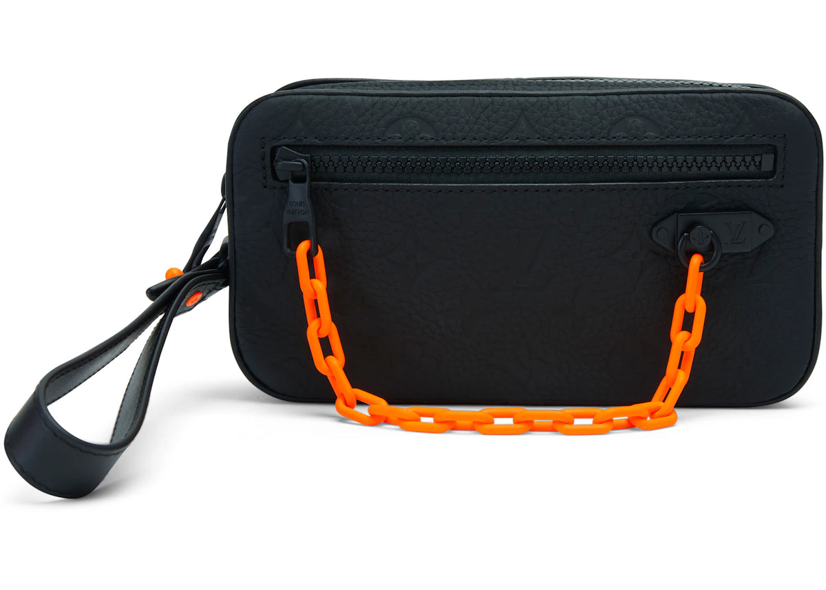 Louis Vuitton Pochette Volga Monogram Empreinte Orange Black -1