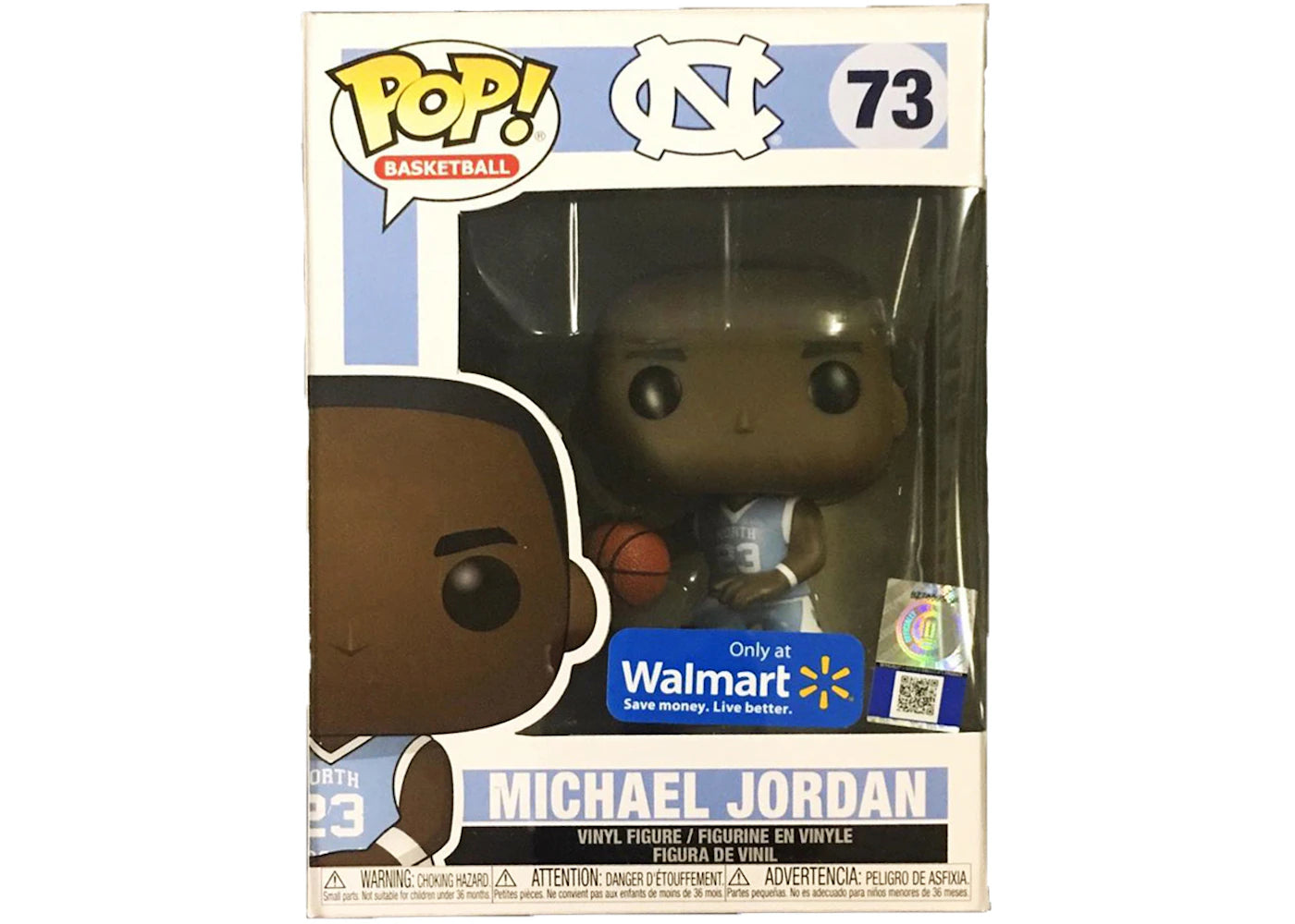 Funko Pop! Basketball Michael Jordan UNC Home Jersey Walmart Exclusive Figure #73 -1
