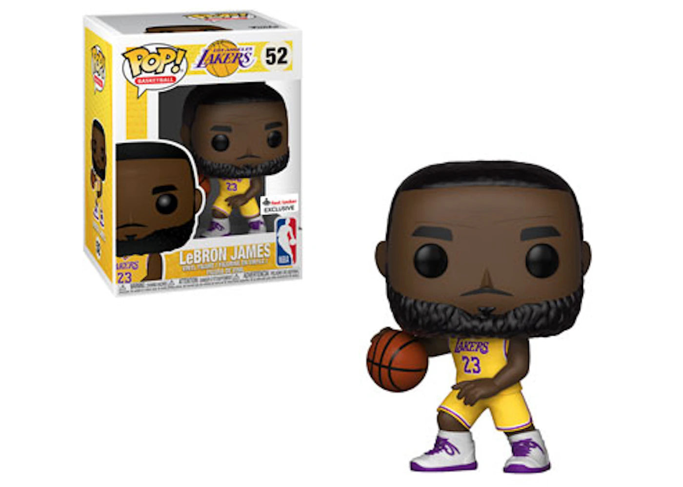 Funko Pop! Basketball NBA LeBron James Lakers (Yellow Jersey) Footlocker Exclusive Figure #52 -1