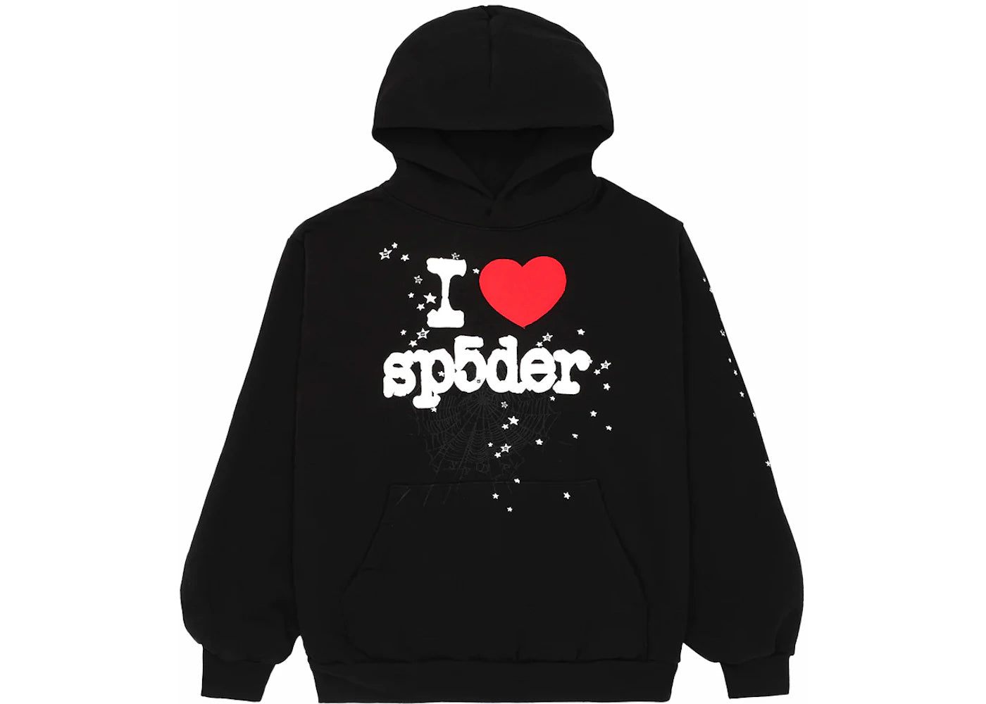 Sp5der I Heart SP5 Hoodie Black -1
