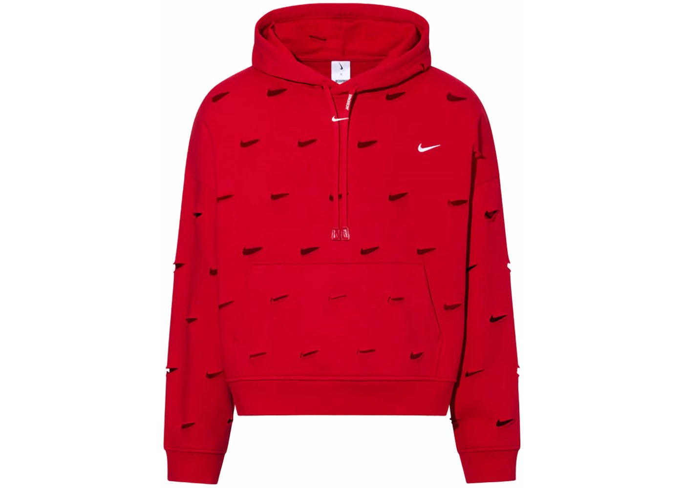 Jacquemus x Nike Le Swoosh Hoodie Dark Red -1
