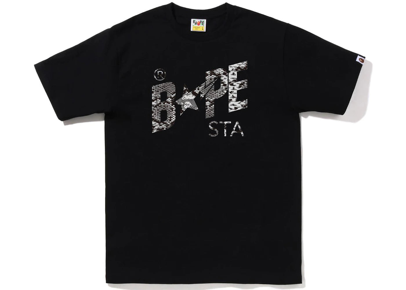 BAPE Snake Bape Sta Logo Tee Black Grey -1