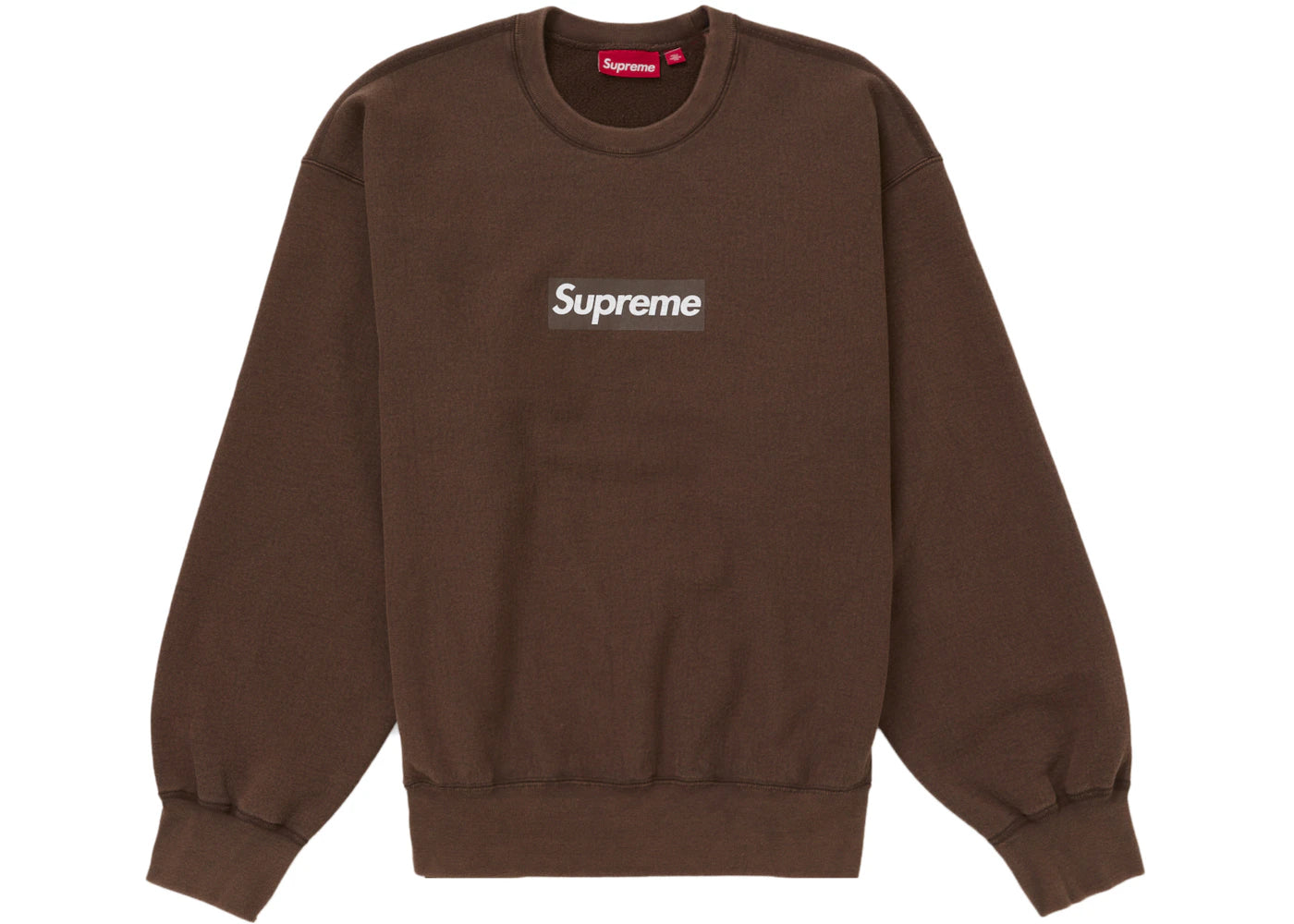 Supreme Washed Box Logo Crewneck Brown -1