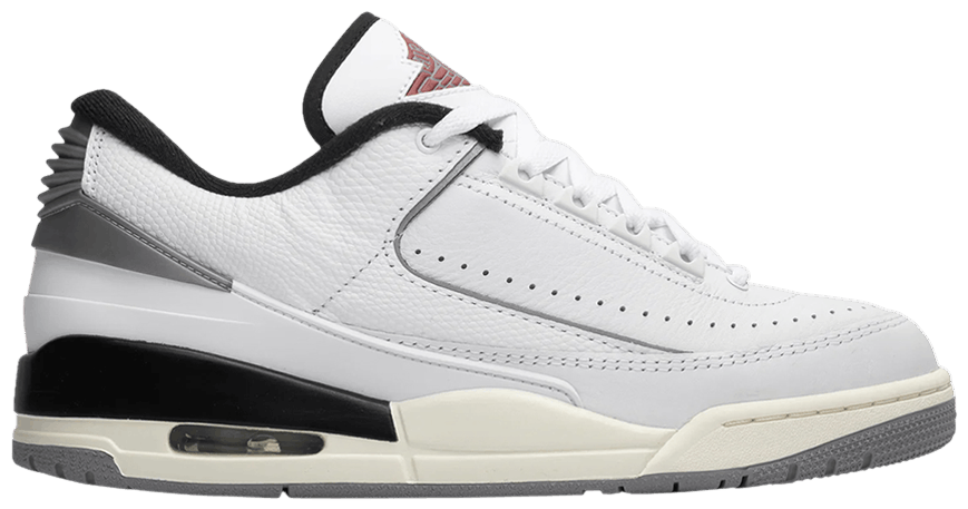 Jordan 2/3 White Black Metallic Silver-1